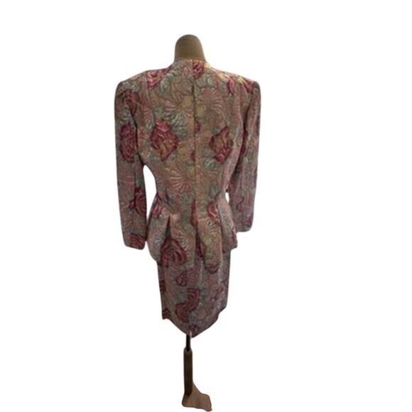 "RICHILENE" RARE! VTG 2 Pc.Set SZ 14 Formal Party Designer USA Metallic Threads - Picture 4 of 16